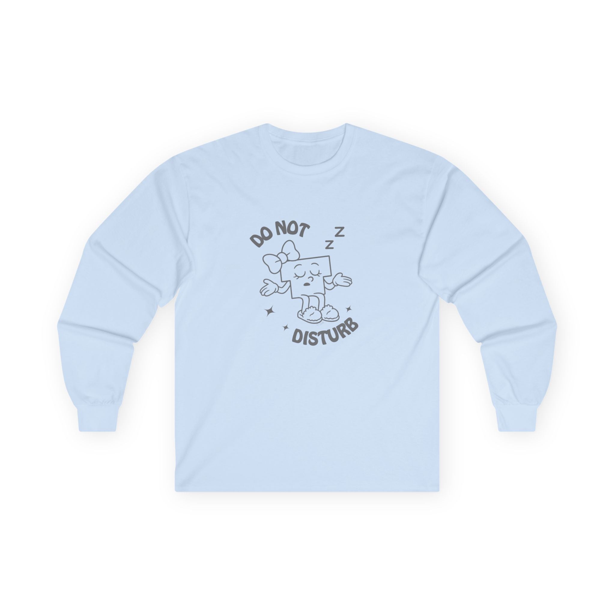 Do Not Disturb Retro Long Sleeve Graphic Tee — Sleepy Rest Symbol