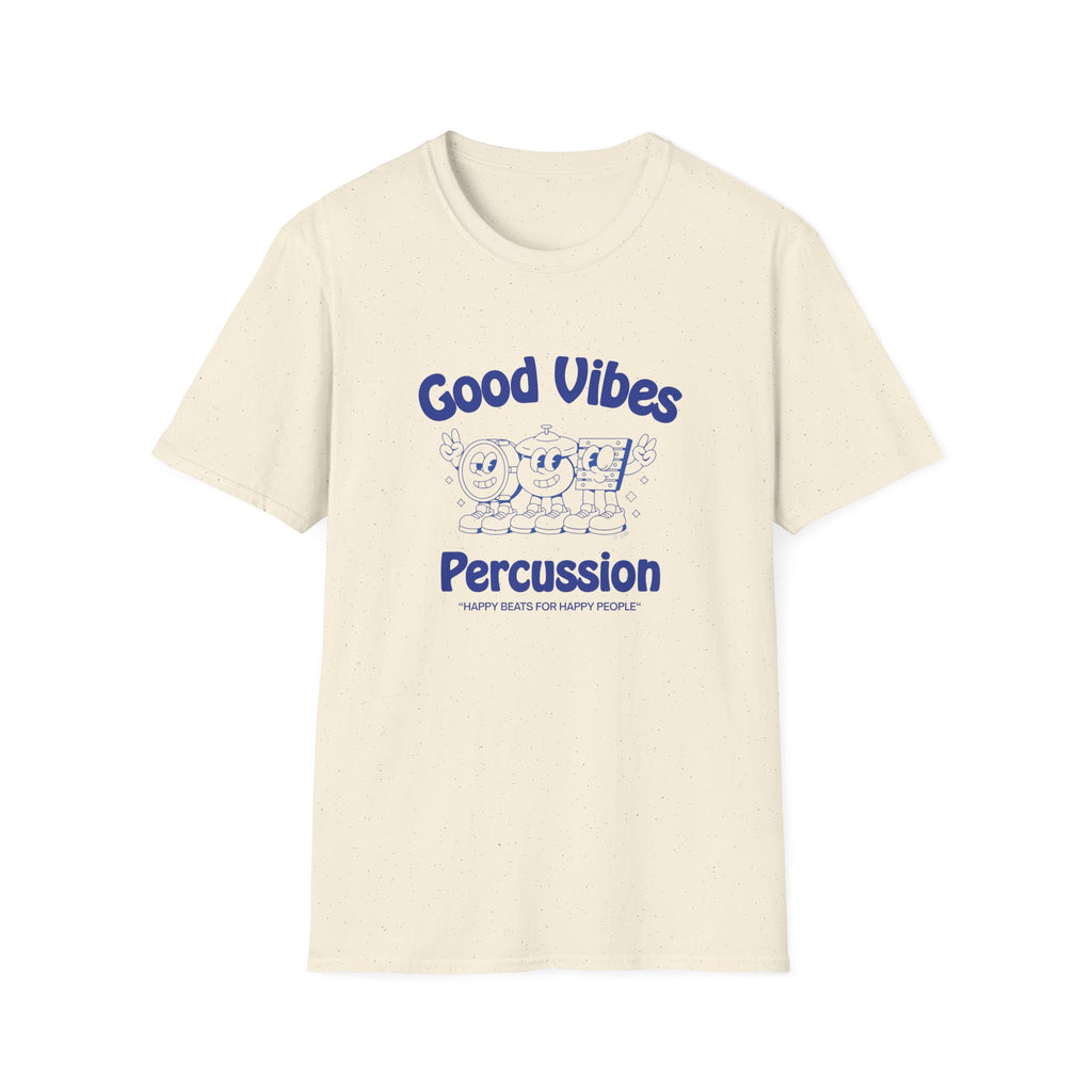 Good Vibes Percussion Retro Graphic Tee — Happy Beats For Happy People