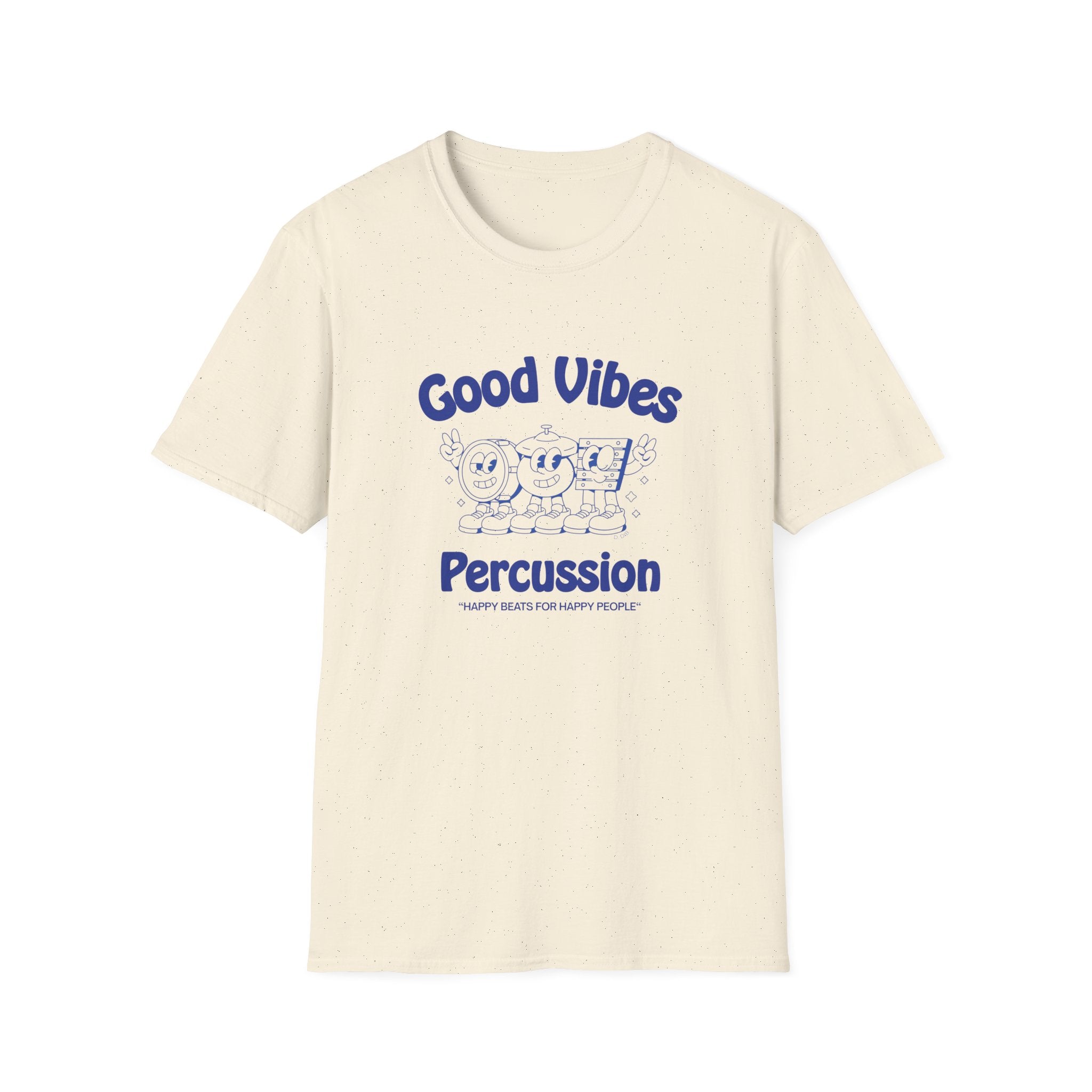 Good Vibes Percussion Retro Graphic Tee — Happy Beats For Happy People