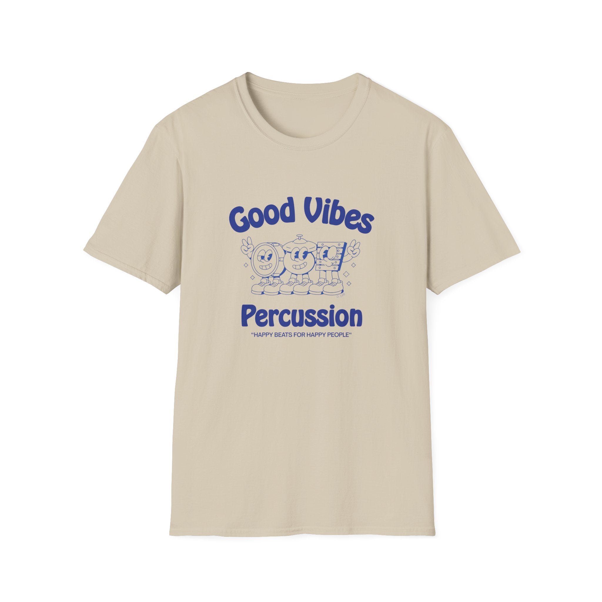Good Vibes Percussion Retro Graphic Tee — Happy Beats For Happy People