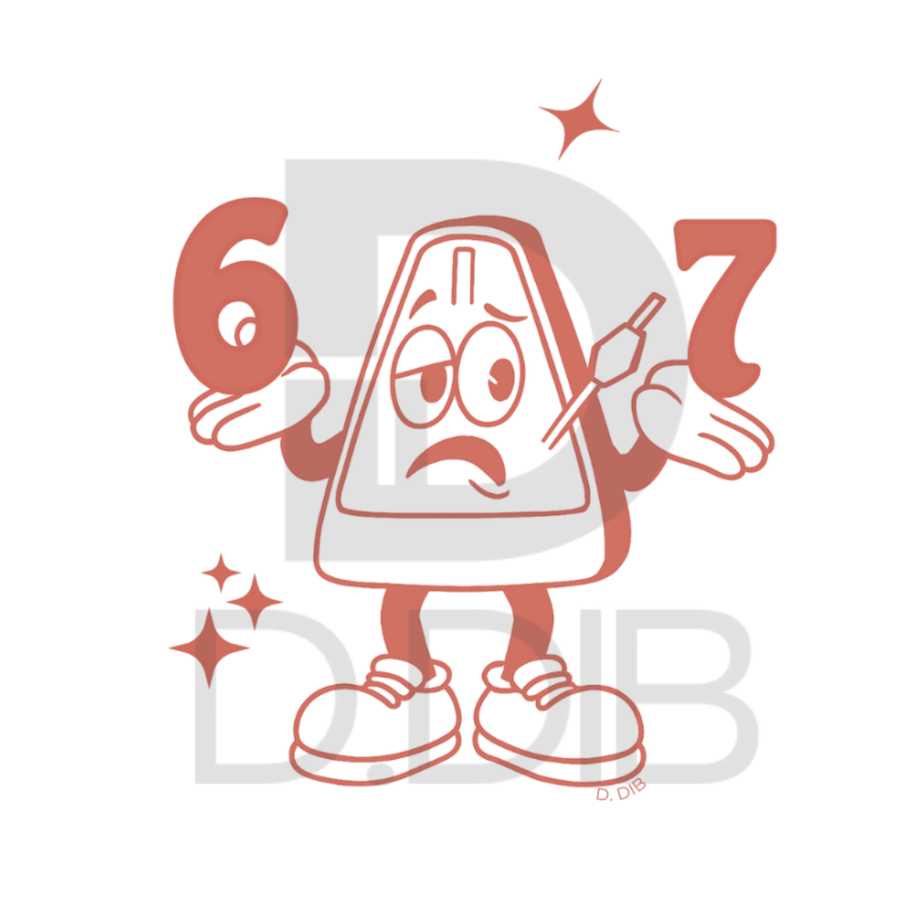 “6 7” Metronome Retro Long Sleeve Graphic Tee