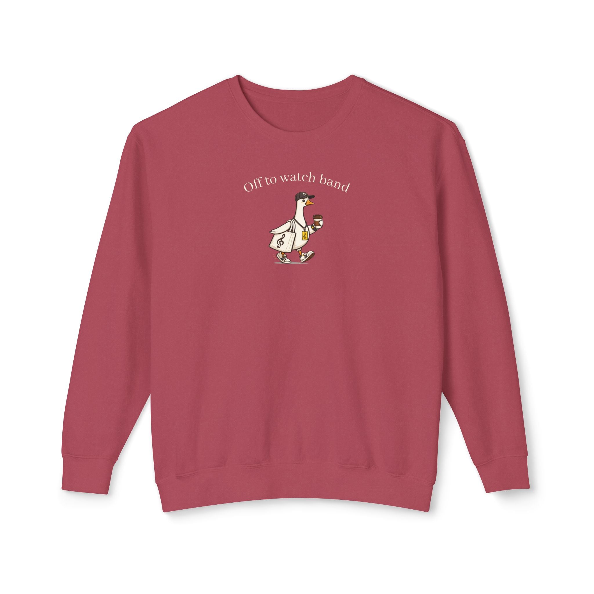 Silly Goose “Off to Watch Band” Lightweight Crewneck Sweatshirt | Marching Band Fan Pullover