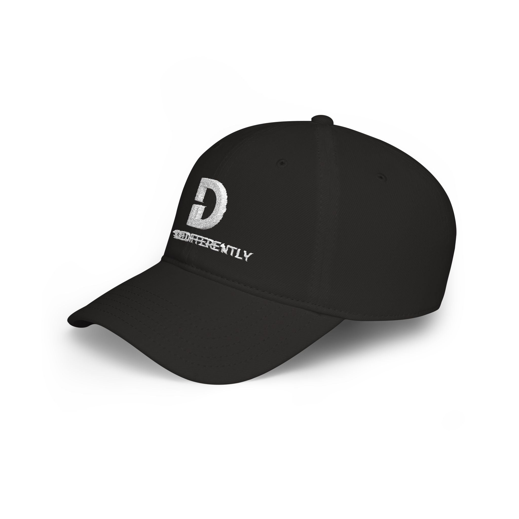 D.DIB Move Differently Band Hat | Black Cap with White D Logo | Marching Band Fan Hat