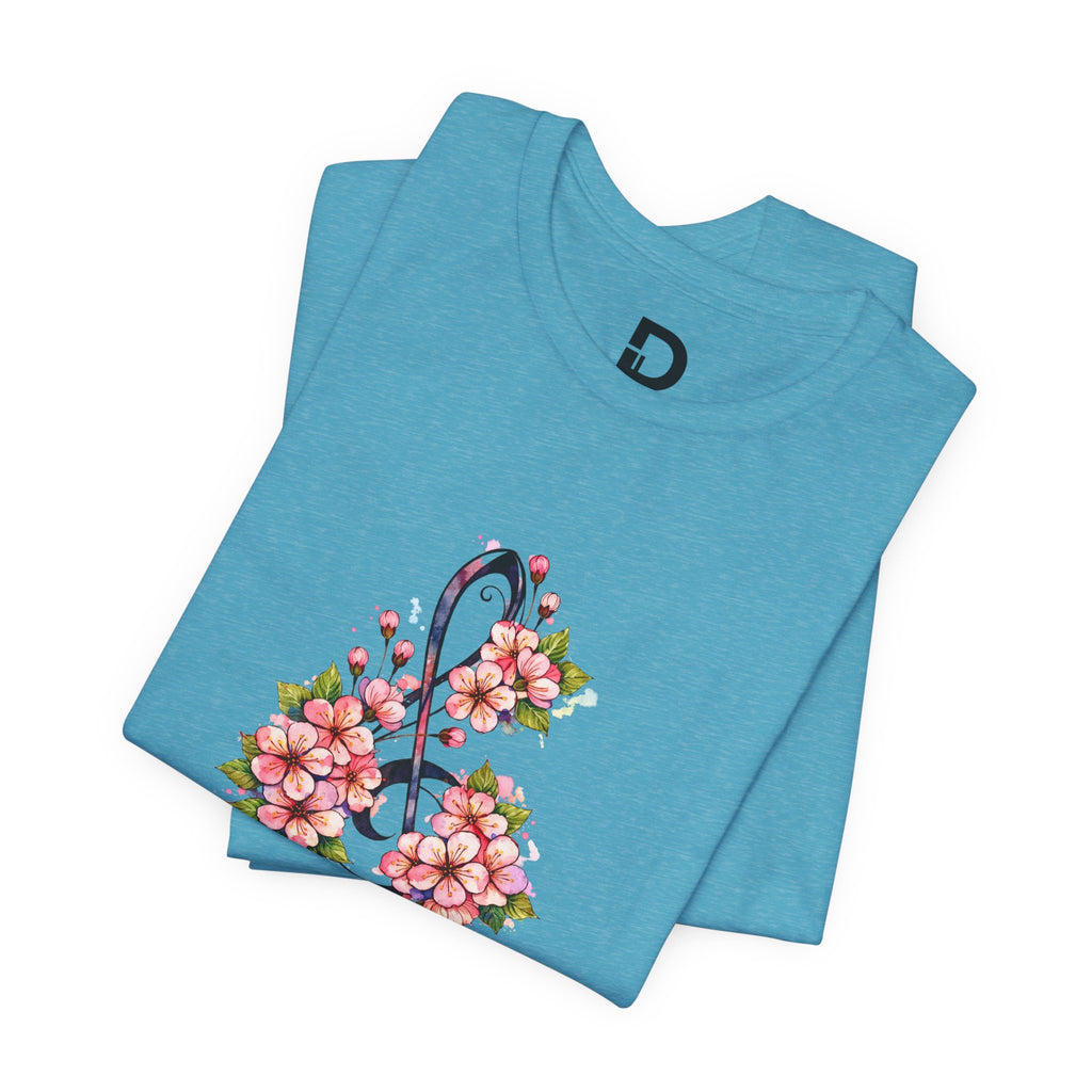 Floral Treble Clef T-Shirt for Women | Pink Blossom Music Graphic Tee | Band Mom & Music Lover Shirt