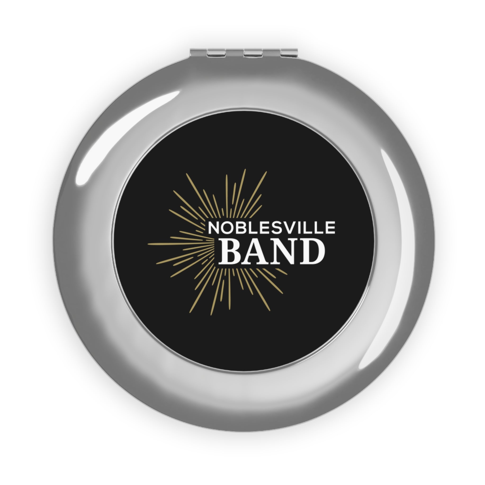 Noblesville Band Compact Mirror | Official White & Gold Logo