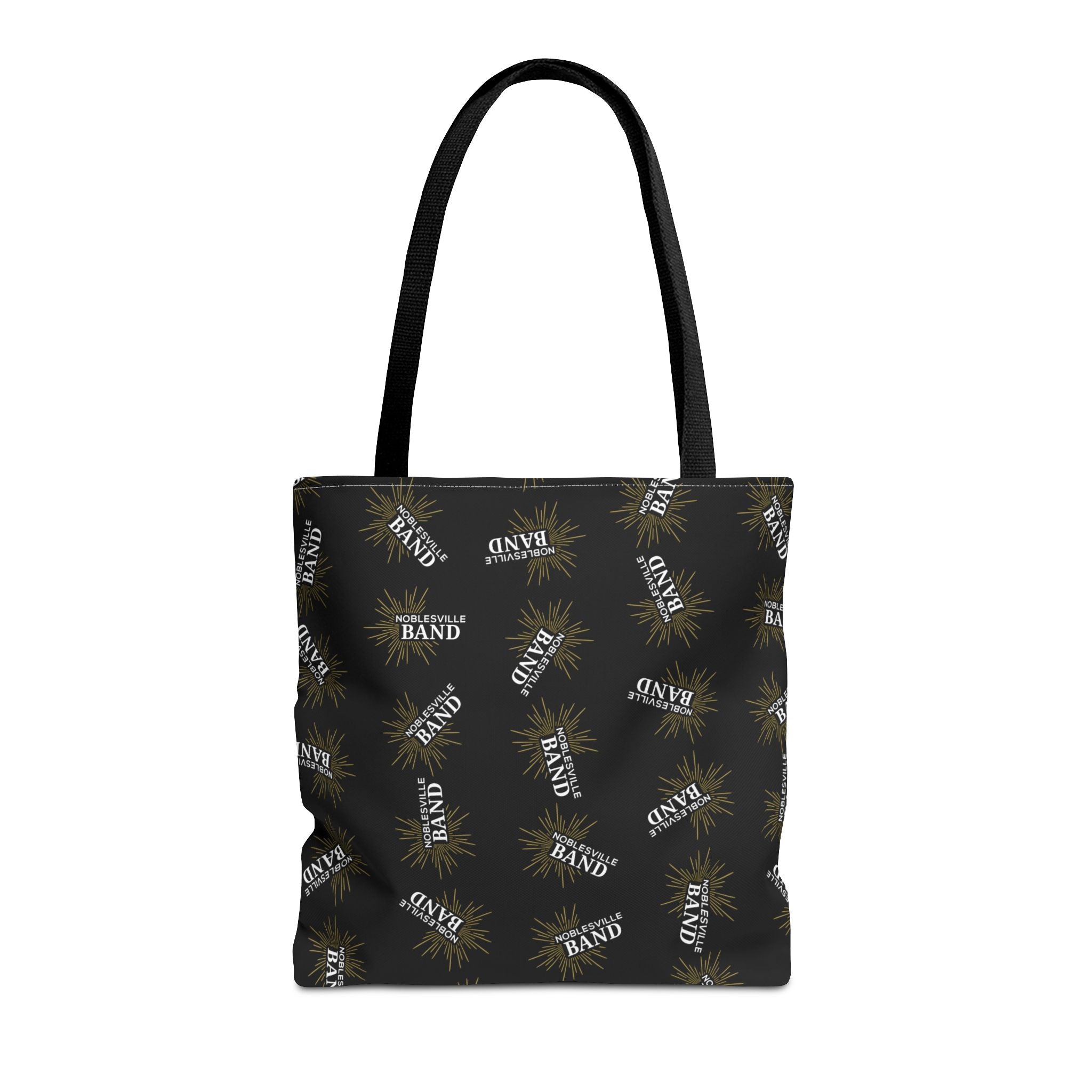 Noblesville Band Tote Bag | All-Over Official Gold & White Logo