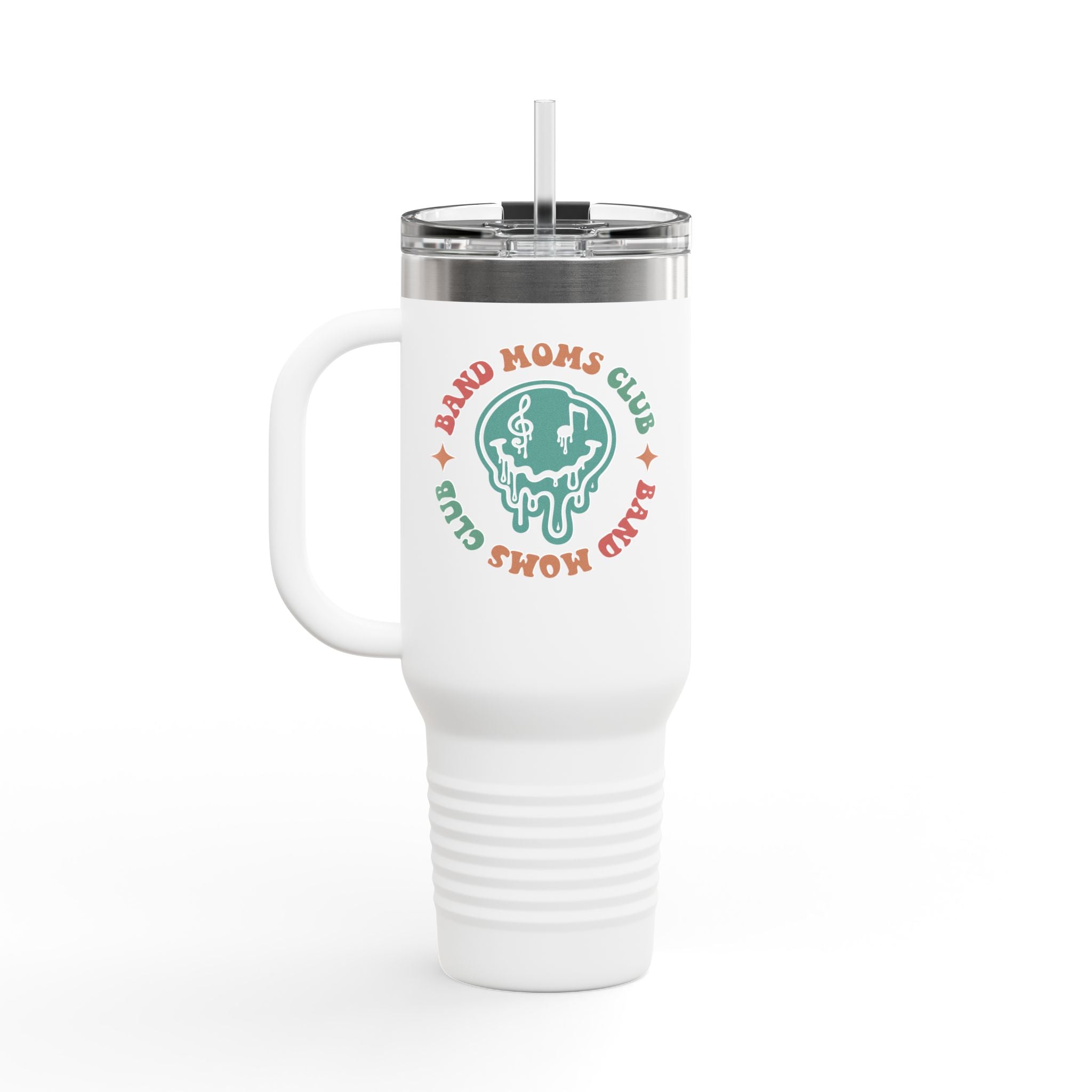 Band Moms Club 40oz Tumbler | Large Insulated Travel Mug with Handle