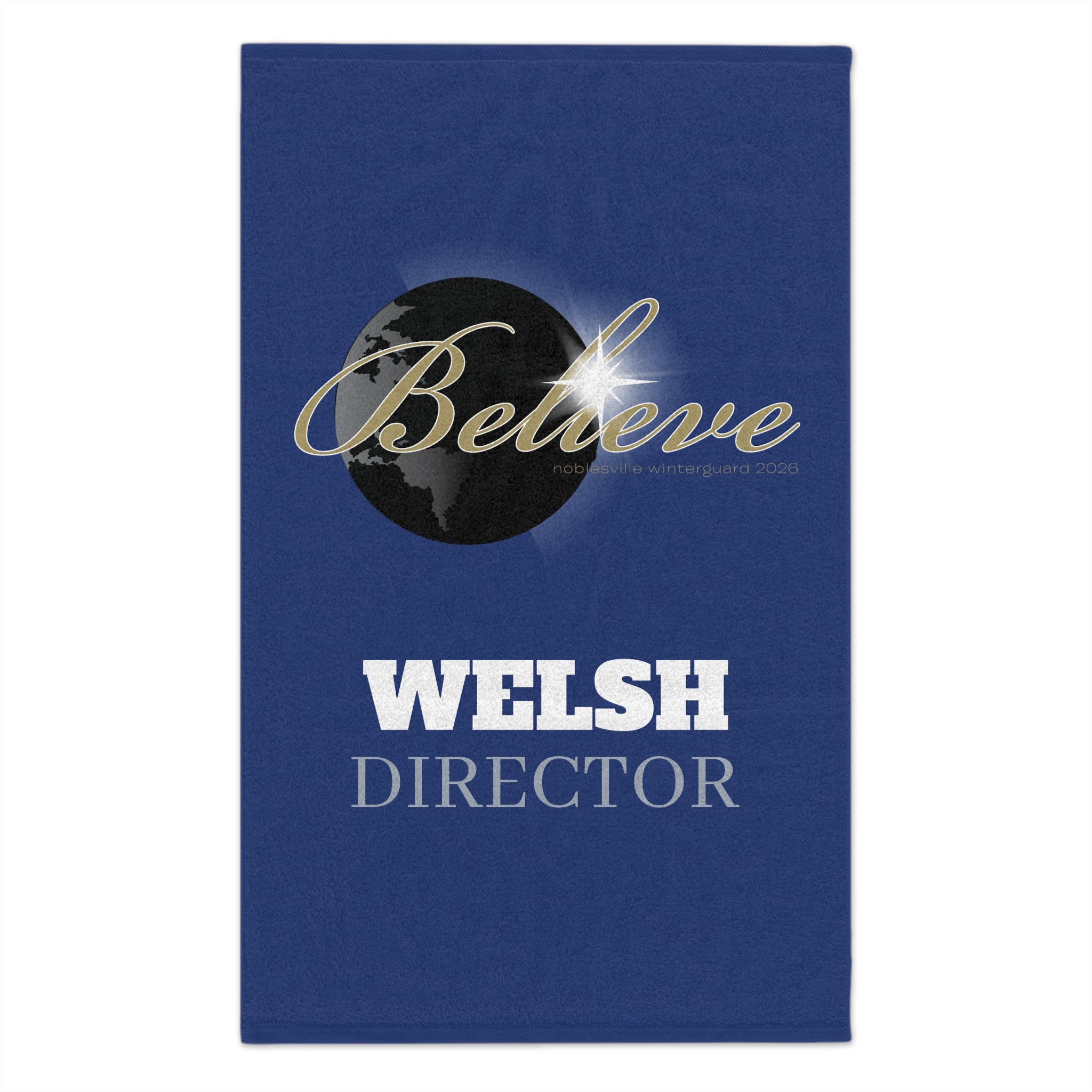 2026 Winter Guard “Believe” Personalized Rally Towel | Name & Section
