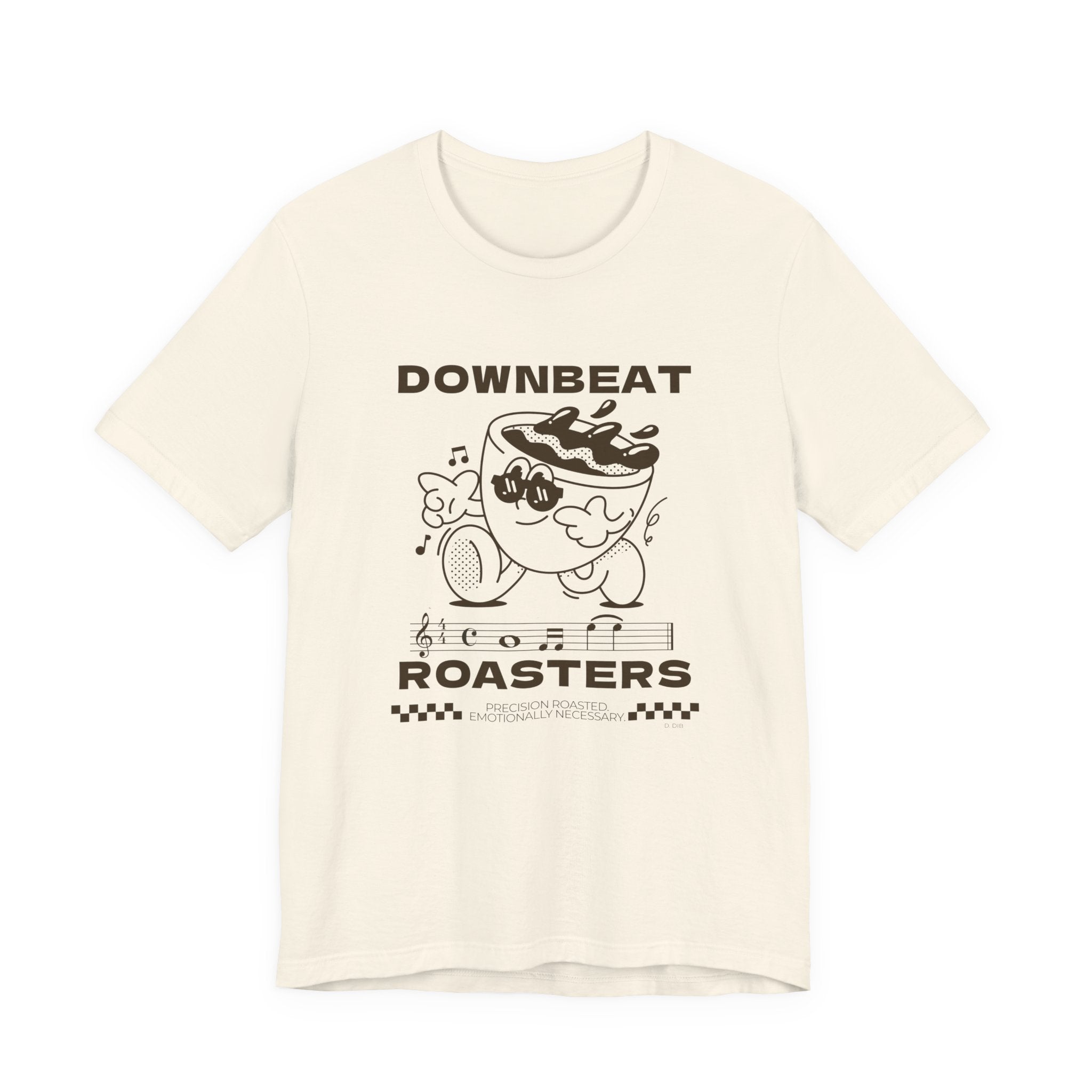 Downbeat Roasters Shirt | Music Lover Coffee Graphic Tee