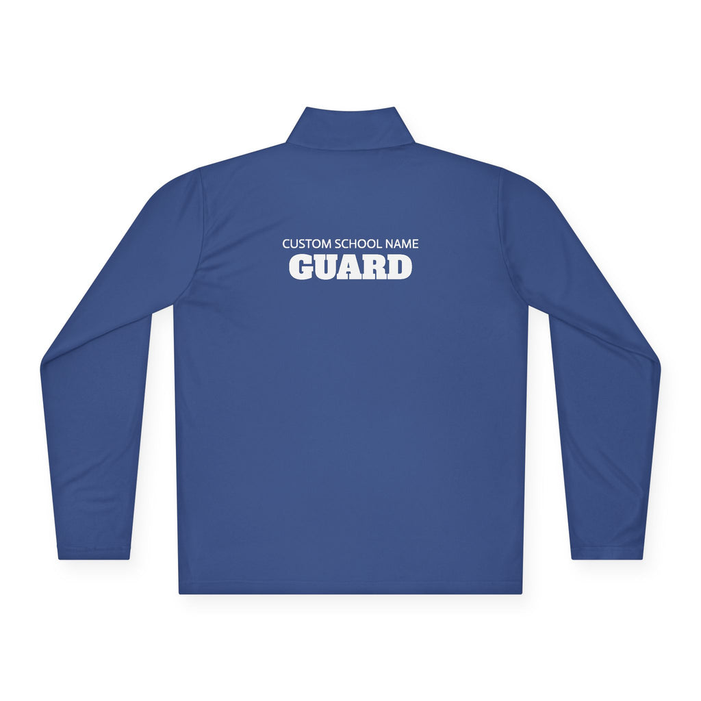 Custom Guard Quarter Zip Pullover | School Name Personalized Performance Layer