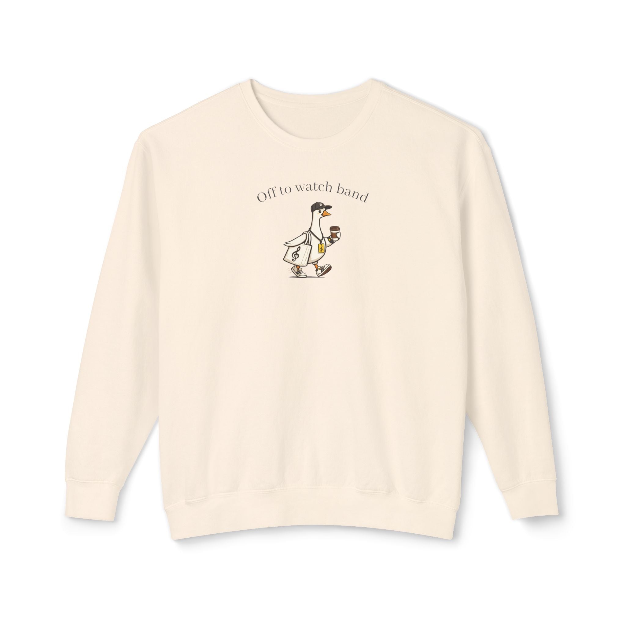 Silly Goose “Off to Watch Band” Lightweight Crewneck Sweatshirt | Marching Band Fan Pullover