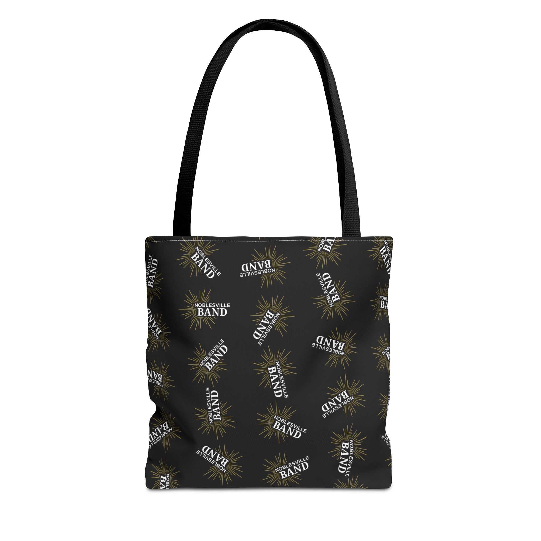 Noblesville Band Tote Bag | All-Over Official Gold & White Logo