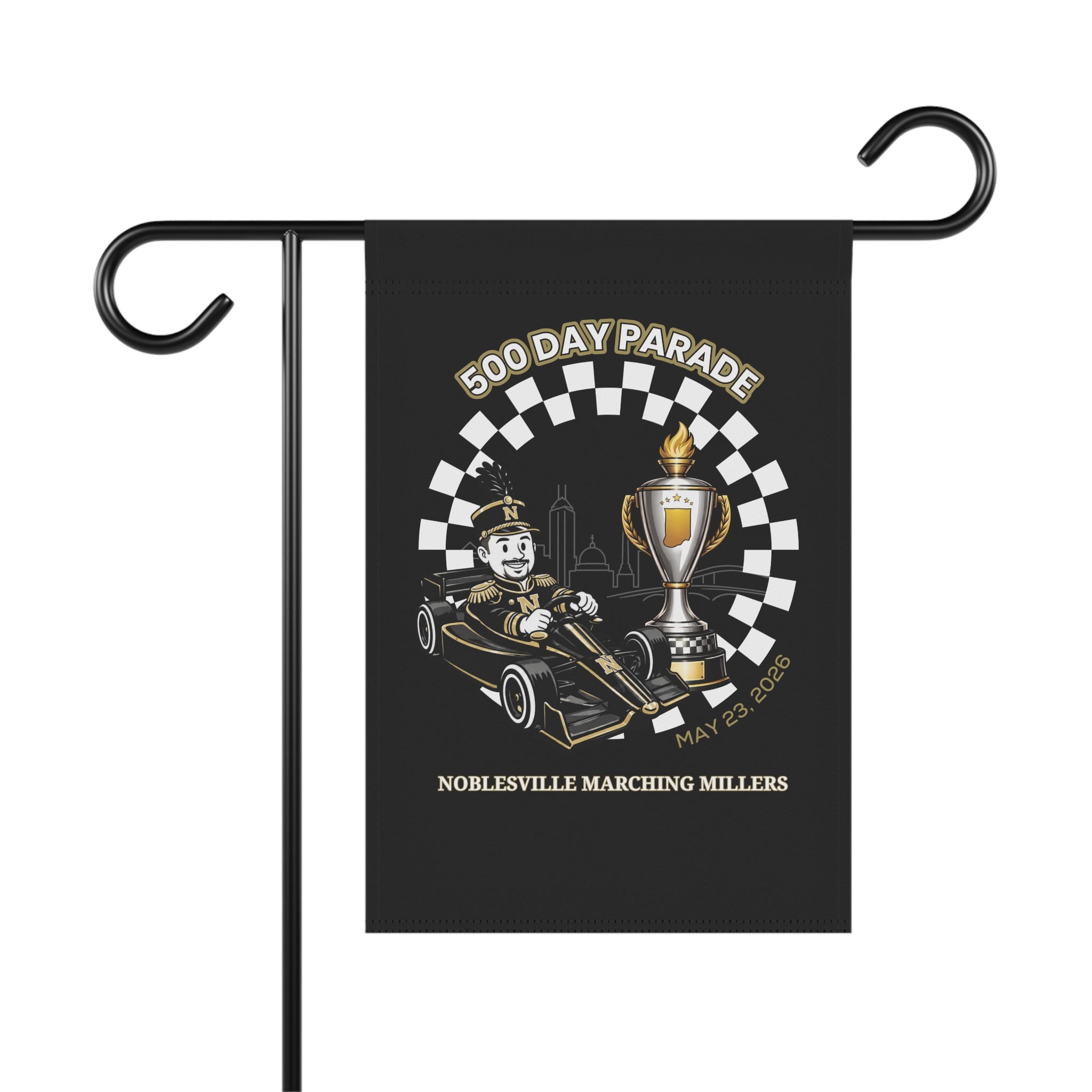 Noblesville Marching Millers 500 Day Parade Garden Flag | Indianapolis Band Yard Flag