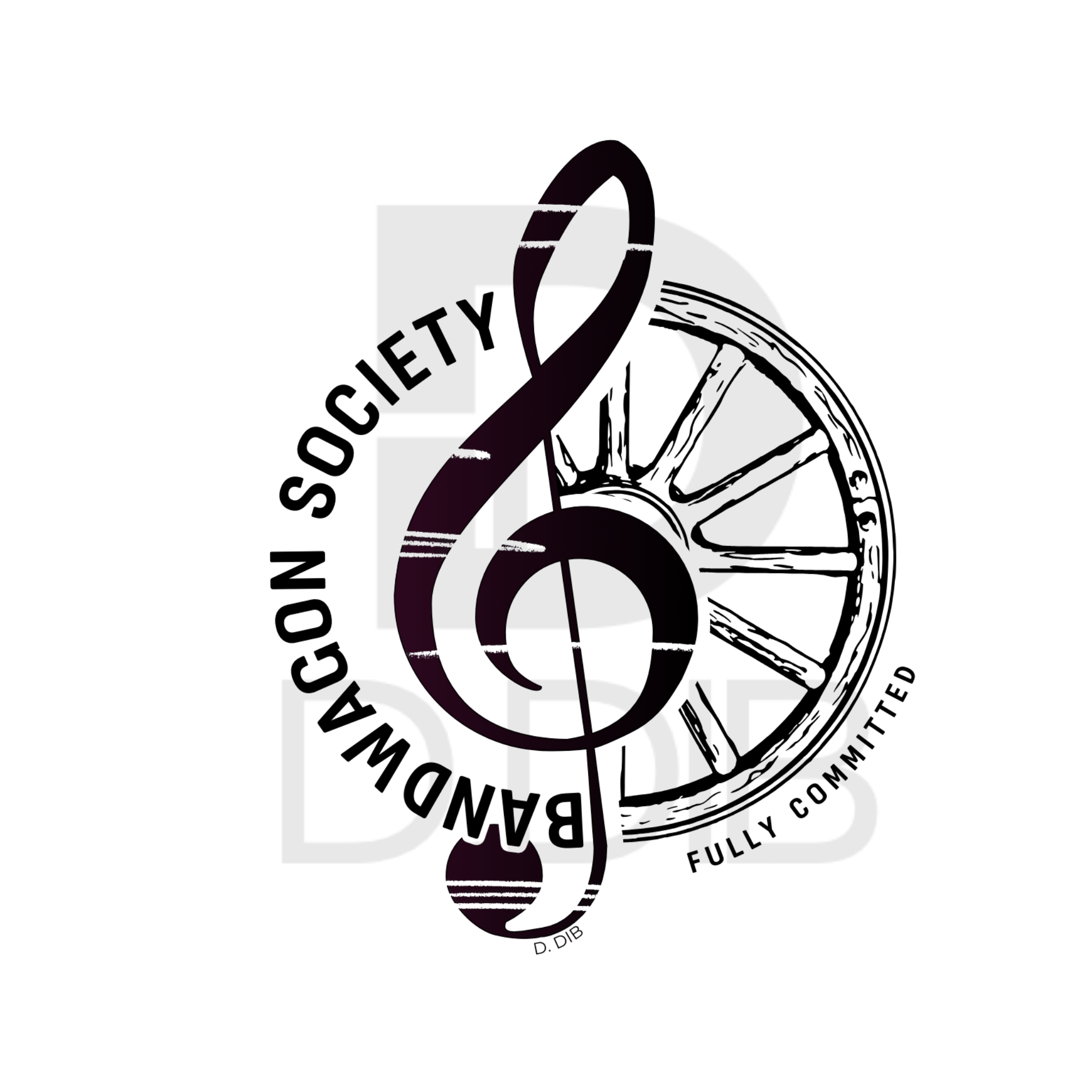 Bandwagon Society Fully Committed T-Shirt | Band Parent Shirt | Band Fam Spirit Wear