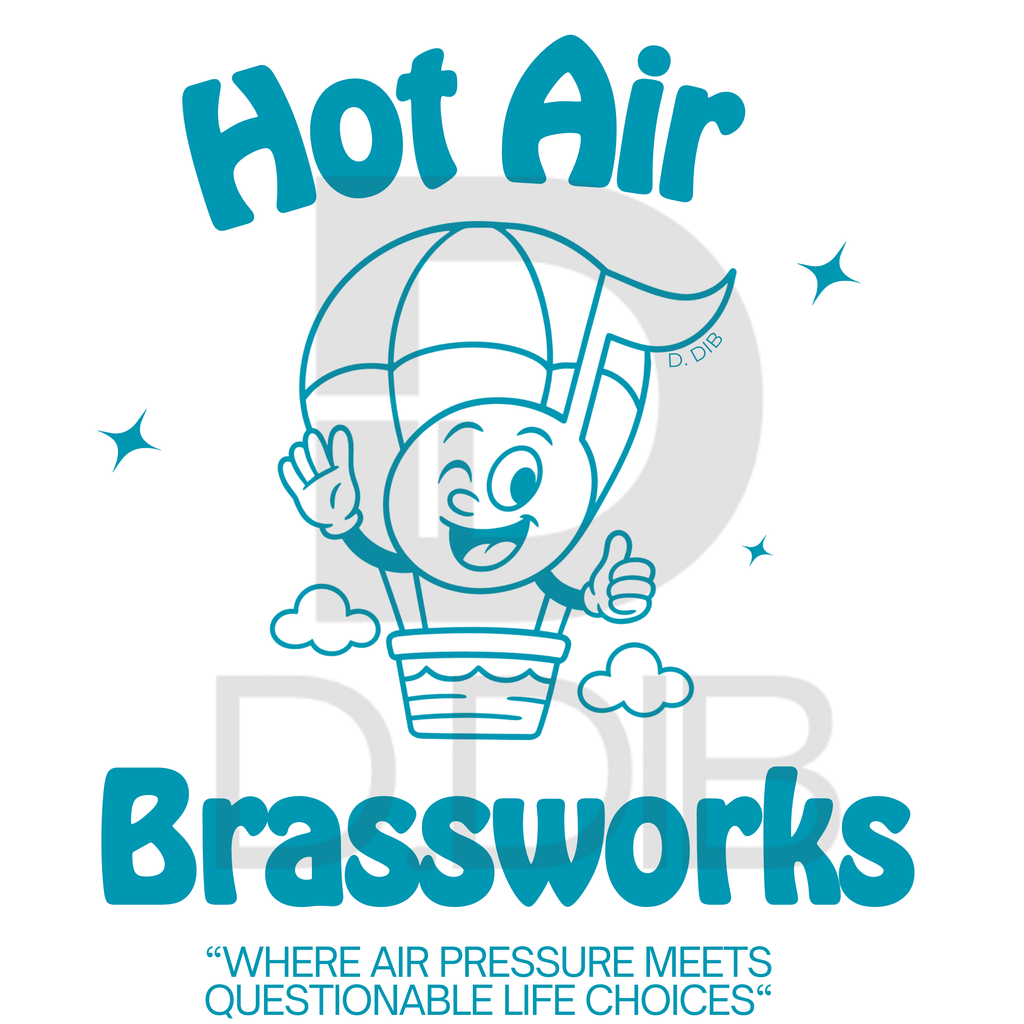 Hot Air Brassworks Retro Long Sleeve Graphic Tee