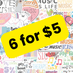Music Stickers Bundle 6 for $5