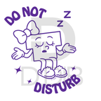 Do Not Disturb Retro Long Sleeve Graphic Tee — Sleepy Rest Symbol