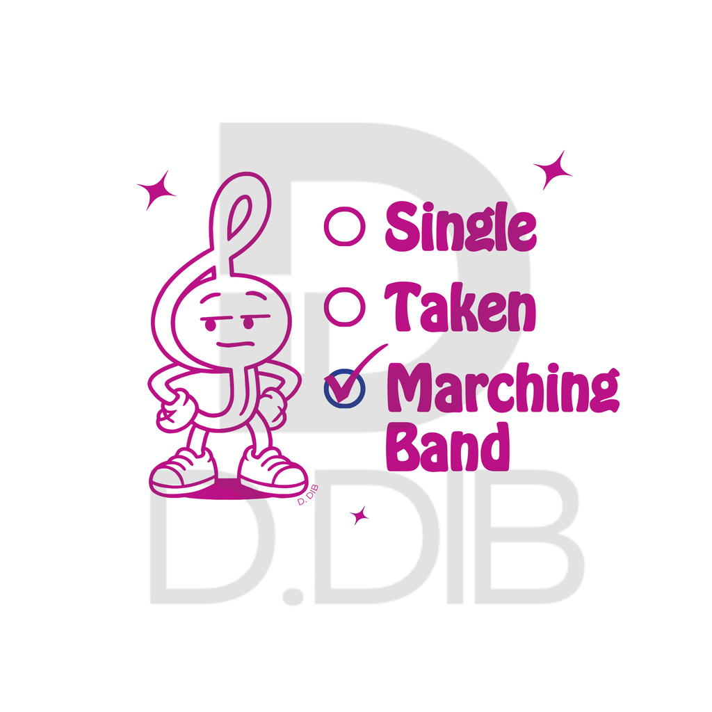 Marching Band Relationship Status Retro Long Sleeve Graphic Tee