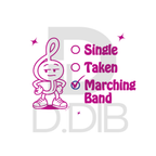 Marching Band Relationship Status Retro Long Sleeve Graphic Tee